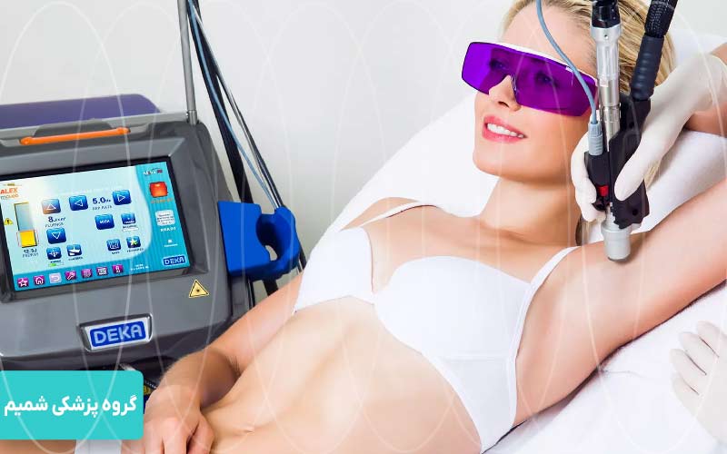 دستگاه الکساندرایت موتوس دکا ایتالیا در کلینیک شمیم