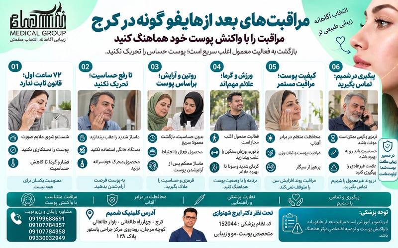 مراقبت‌های بعد از هایفو گونه در کرج